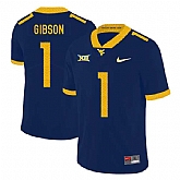West Virginia Mountaineers 1 Shelton Gibson Navy College Football Jersey Dzhi,baseball caps,new era cap wholesale,wholesale hats